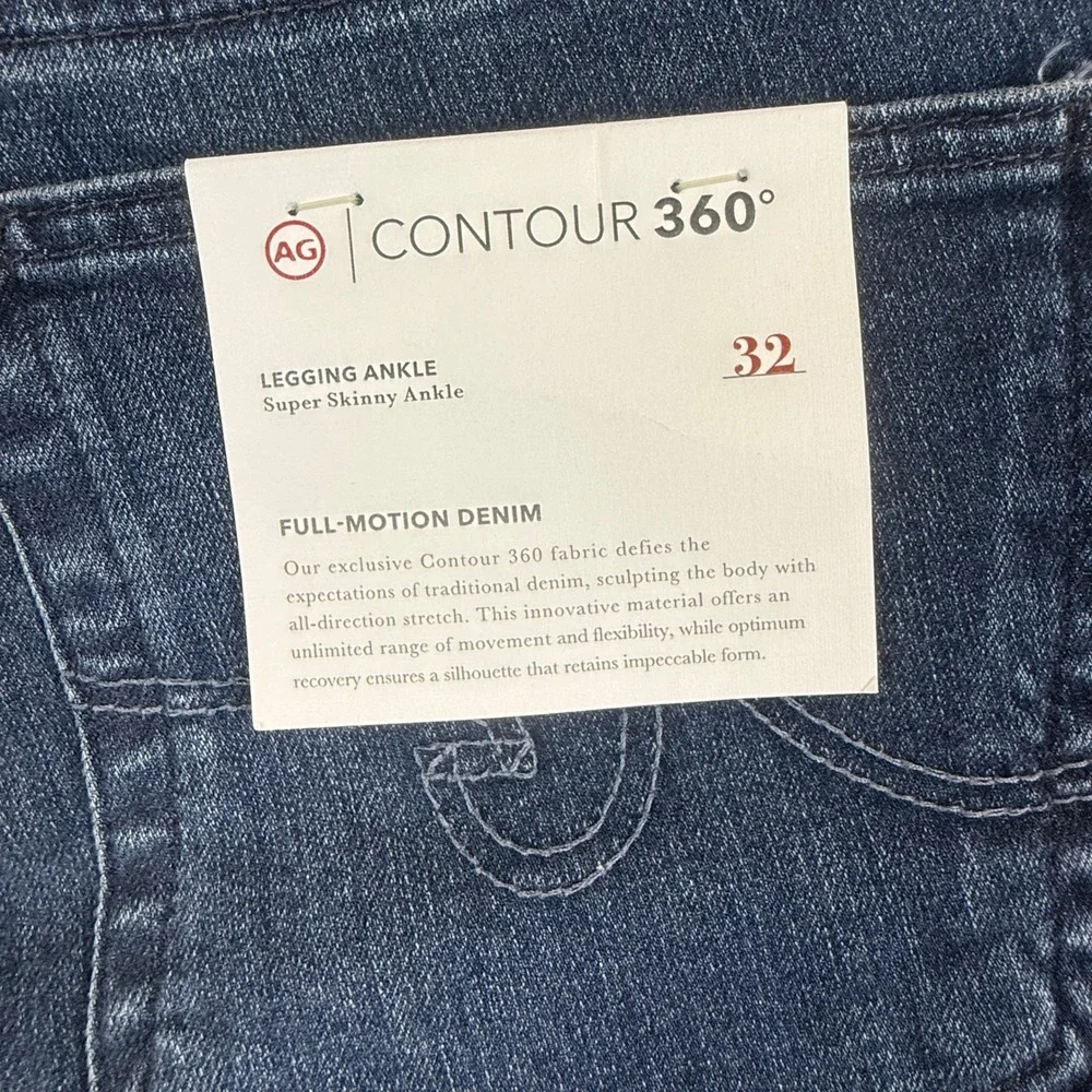 AG Adriano Goldschmied Legging Ankle Jeans Womens 32 Blue Contour 360 Skinny